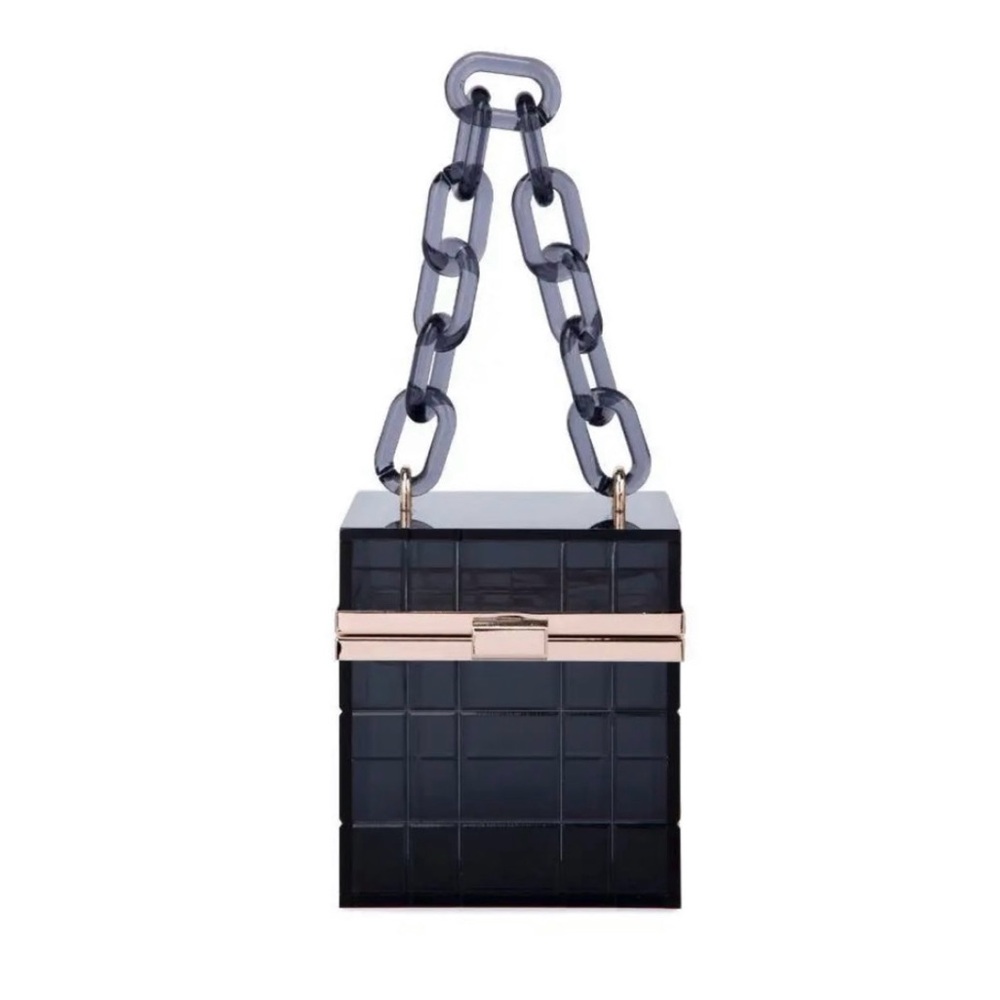 Elegant Black Chain Handle Women's Bag